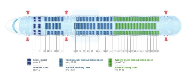 Схема кресел боинг 767 300