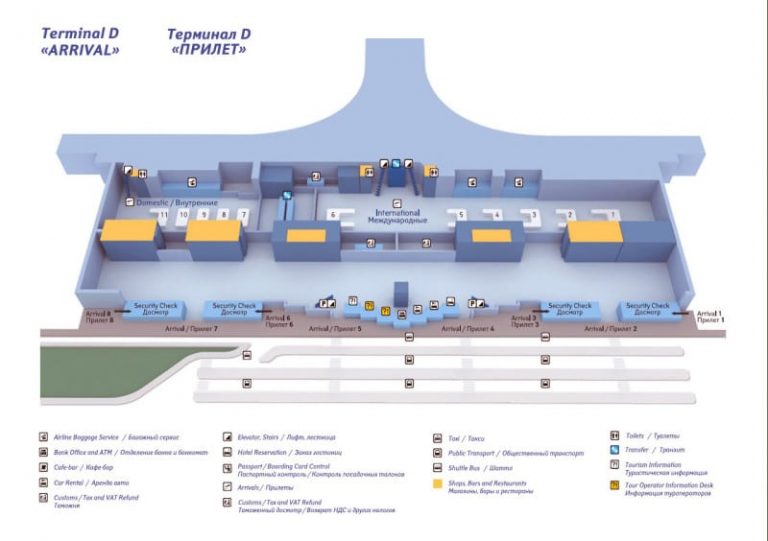 План аэропорта внуково все терминалы