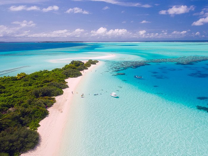 Пляж одного из Мальдивских островов